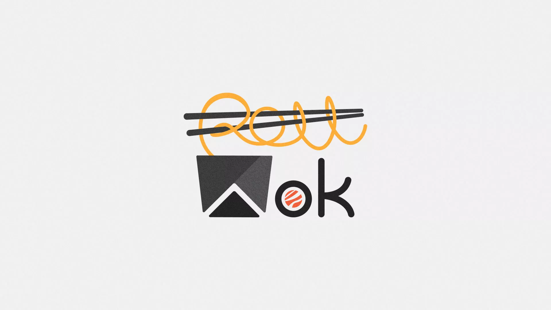 Разработка логотипа суши-бара «Roll Wok Club» в Багратионовске